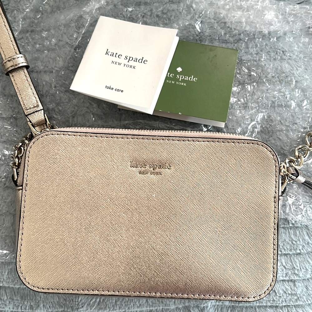 Kate Spade gold crossbody bag